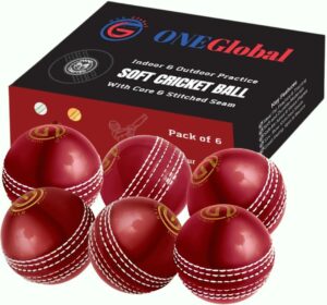 Incrediball Soft Practice Cricket Ball 6-Pack Red
