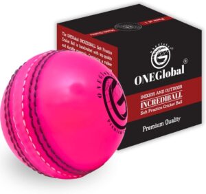 Incrediball Soft Practice Cricket Ball 1-Pack Pink