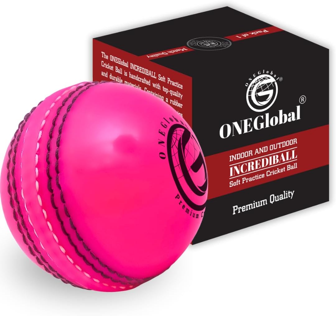 Incrediball Soft Practice Cricket Ball 1-Pack Pink