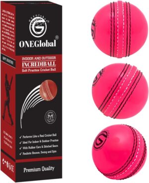 Incrediball Soft Practice Cricket Ball 3-Pack Pink