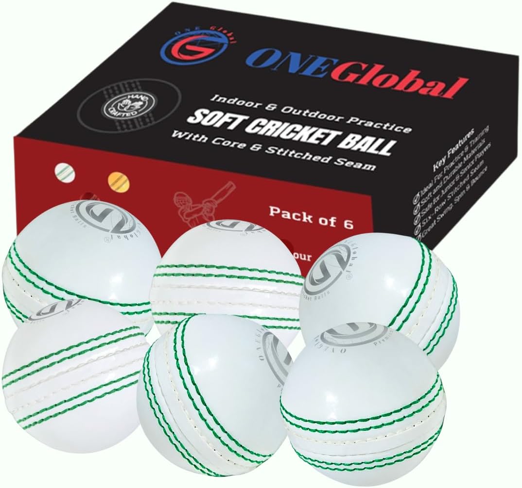 Incrediball Soft Practice Cricket Ball 6-Pack White