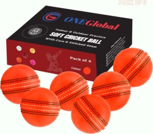 Incrediball Soft Practice Cricket Ball 6-Pack Orange