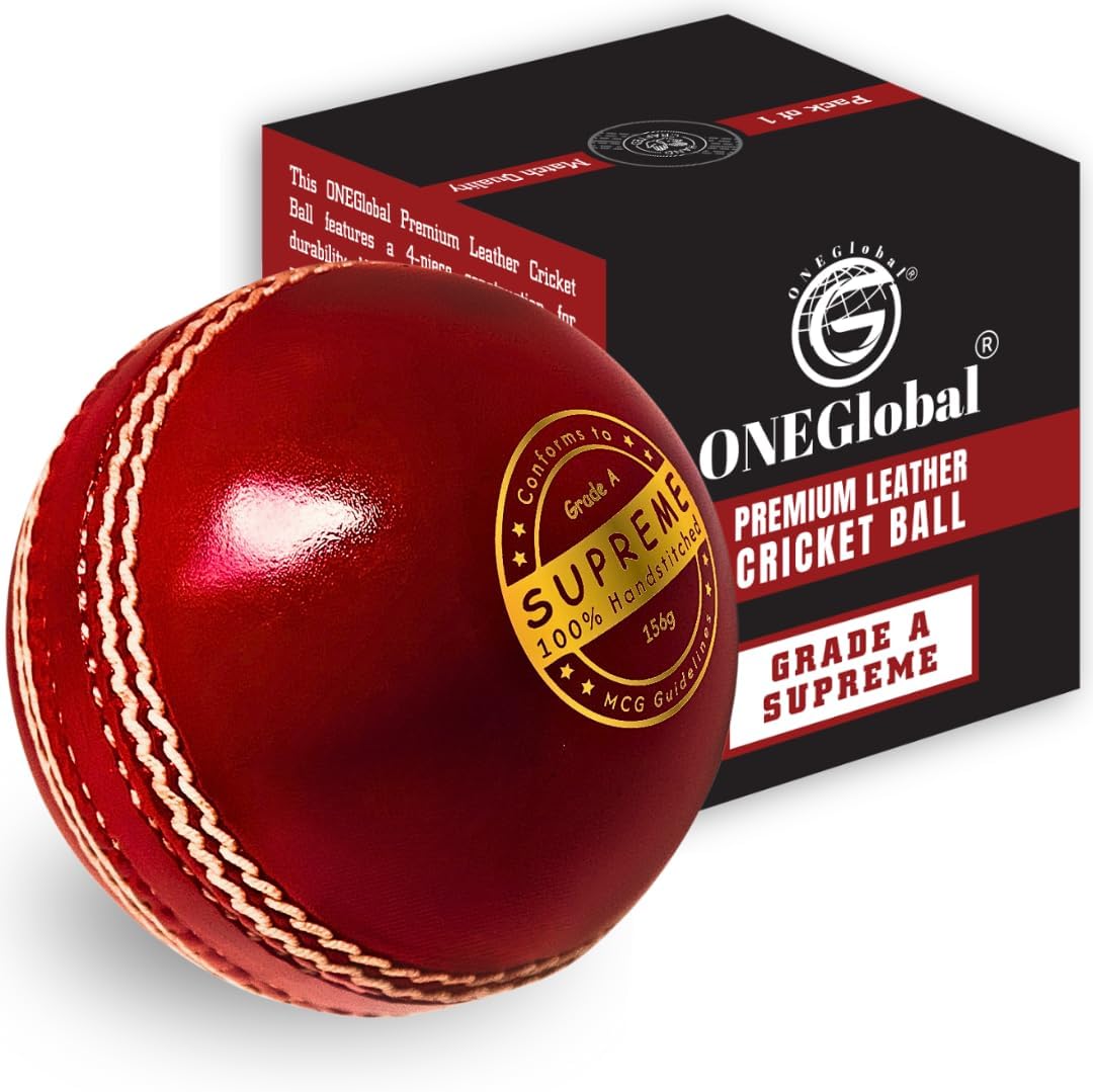 Supreme Genuine Leather Cricket Ball- Leather Ball - 1 Pack